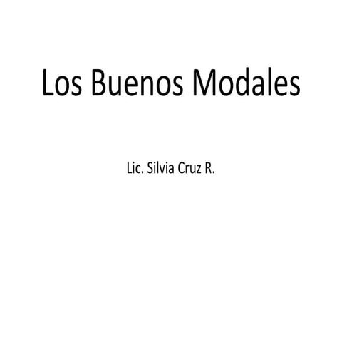 Los buenos modales | PPTX