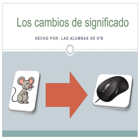 Los cambios de significado de algunas palabras