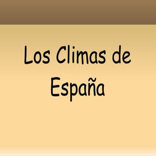 Los climas de españa!