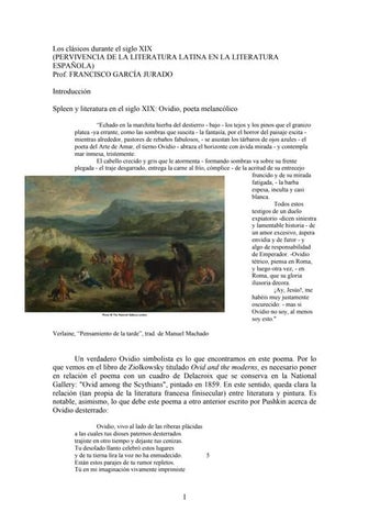 Los clásicos durante el siglo xix