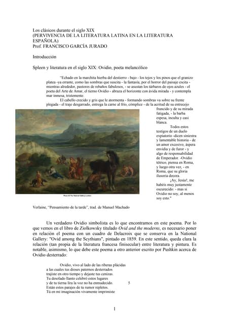 Los clásicos durante el siglo xix