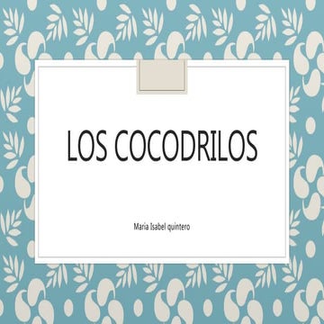Los cocodrilos