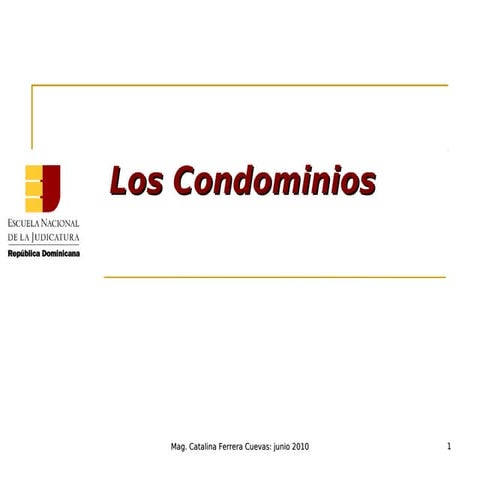 Los condominios Materias Especializadas 