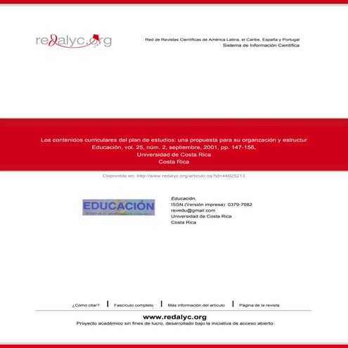 Los contenidos curriculares del plan de estudios. una propuesta para su organ...