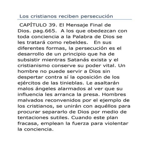 Los cristianos reciben persecución