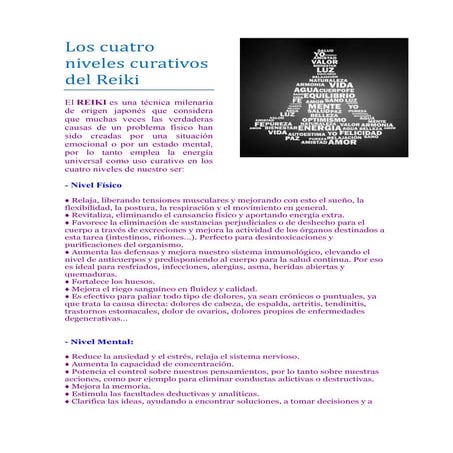 Los cuatro niveles curativos del reiki | DOCX