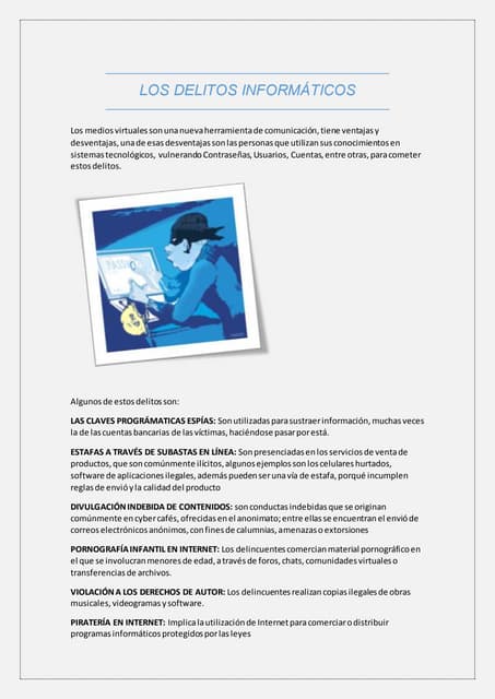 Los delitos informáticos
