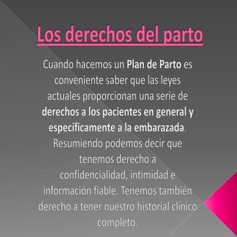 Los derechos en el  parto 