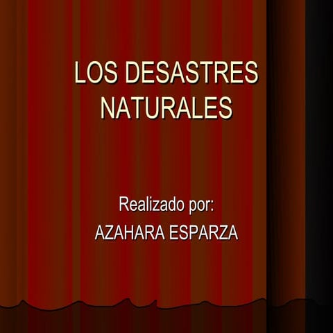 Los desastres naturales