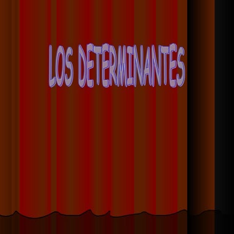 Los determinantes