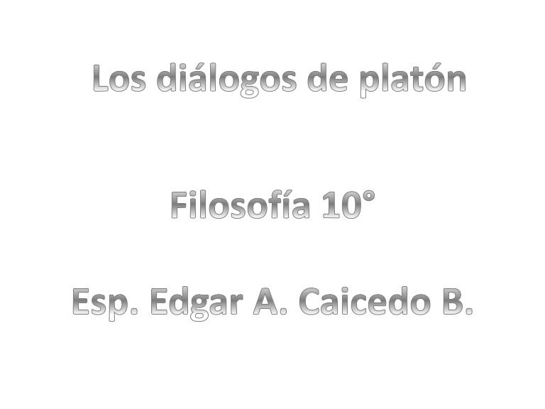Los dialogos de platon