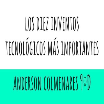 Los Mejores Inventos De La TecnologíA Del 2006 | PPT