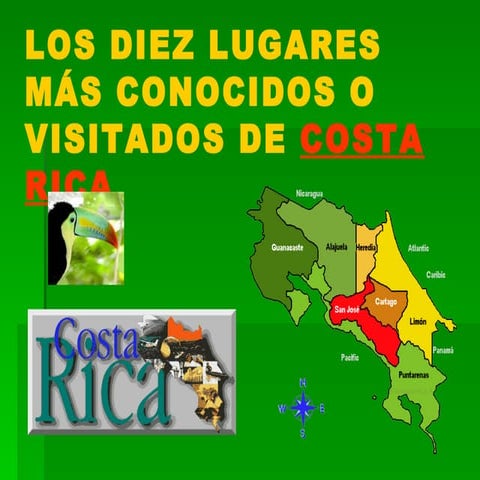 Los Diez Lugares MáS Conocidos Y Visitados En Costa Rica