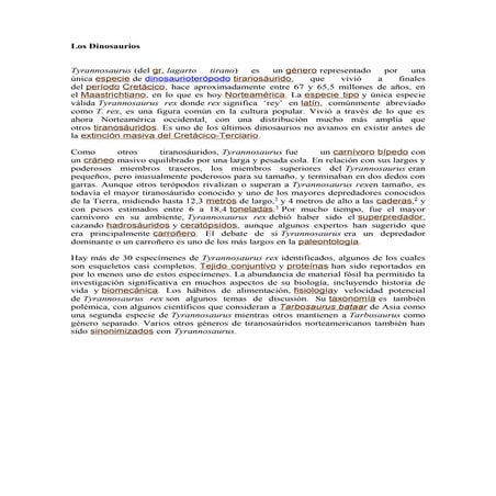 Los dinosaurios