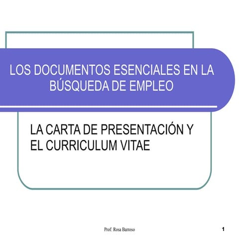 Los Documentos Esenciales En La BúSqueda De Empleo