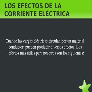 Los efectos de la corriente eléctrica