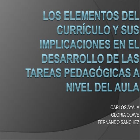 Los elementos del currículo charla