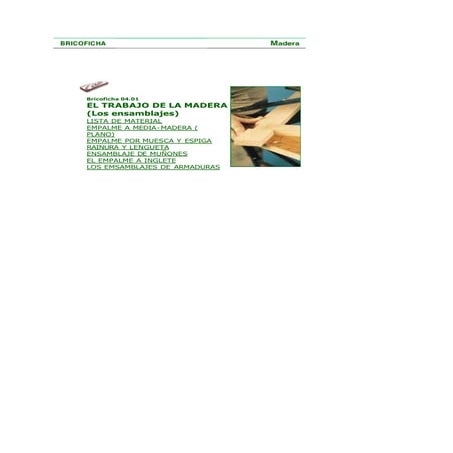 Los ensamblajes de madera