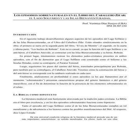 Los episodios sobrenaturales libro del caballero zifar