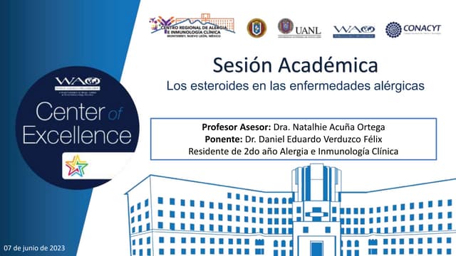 Sesión Académica del CRAIC "Los esteroides en las enfermedades alérgicas"