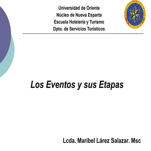 Los eventos y sus etapas