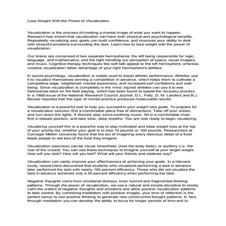 Lose weight with the power of visualization | PDF