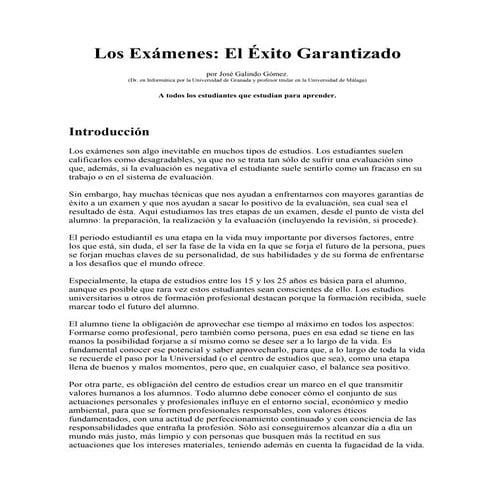 Los exámenes