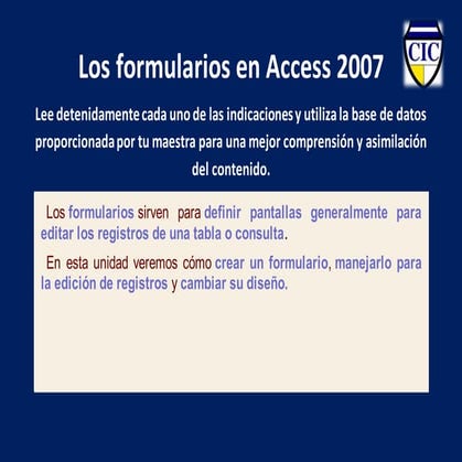 Los formularios en access 2007 paso a paso