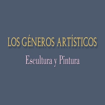 Los generos artisticos