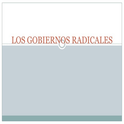 Los gobiernos radicales