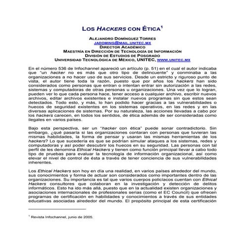 Los hackers con ética