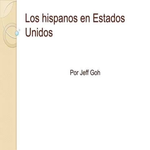 Los hispanos en estados unidos | PPTX