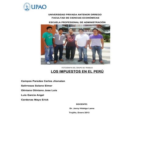 Los impuestos en el peru