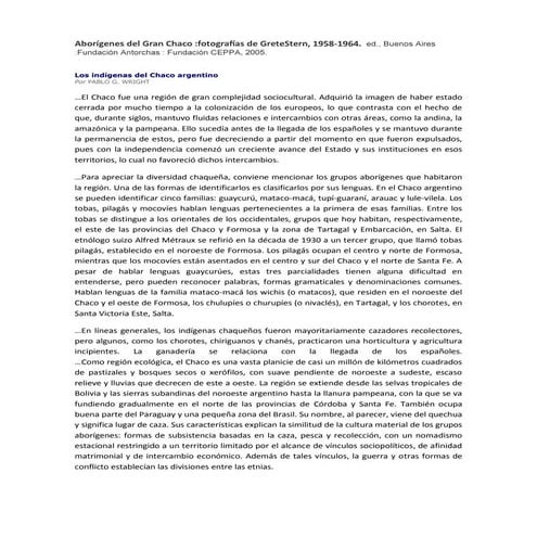 Los indígenas del chaco argentino