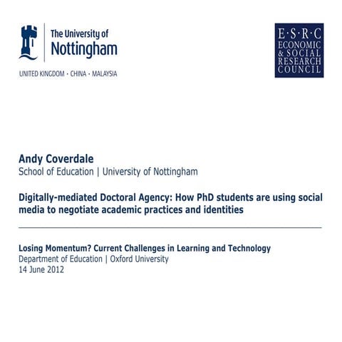 Digitally-mediated Doctoral Agency