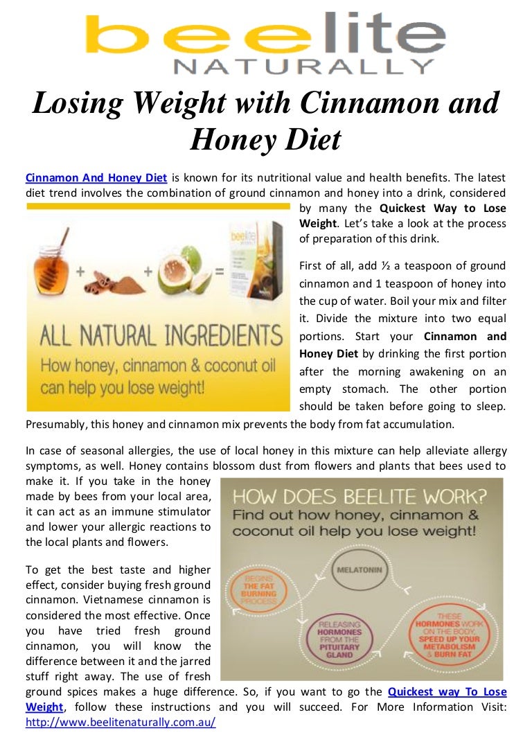 Losing weight with cinnamon and honey diet
