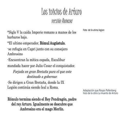 Los inicios de arturo