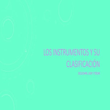 Los instrumentos y su clasificación