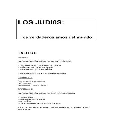 Los Judíos, los verdaderos amos del mundo.