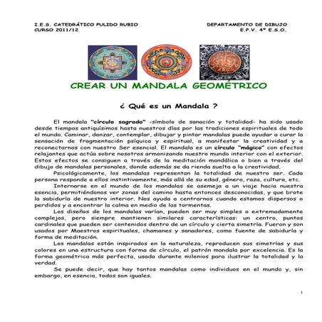 Apuntes. Los mandalas | DOC