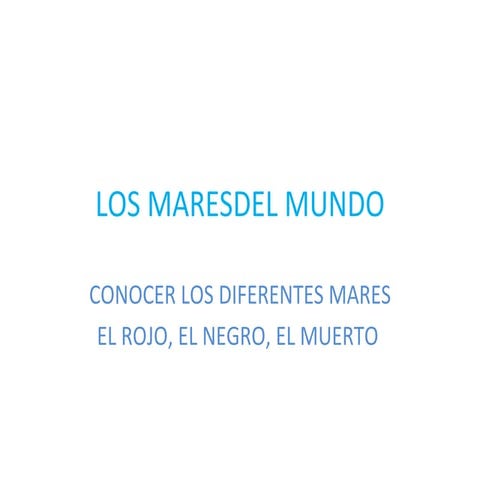 Los mares del mundo
