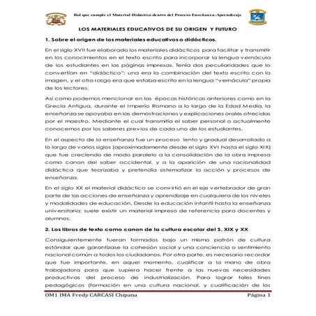 Los materiales educativos de su origen  y futuro 4