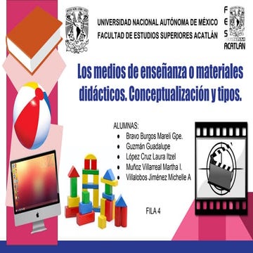 Los medios de enseñanza o materiales didácticos