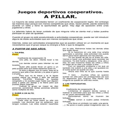 51 Juegos deportivos cooperativos para Educación Física 