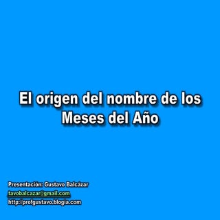 Origen del nombre de los meses del año
