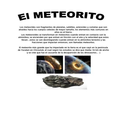 Los meteoritos | DOCX