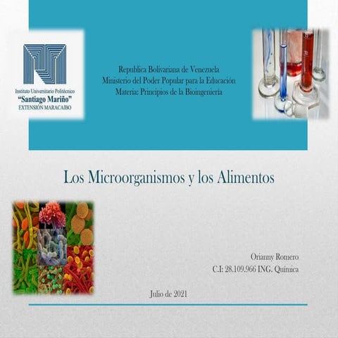 Los microorganismos y los alimentos | PDF