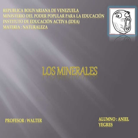 Los minerales