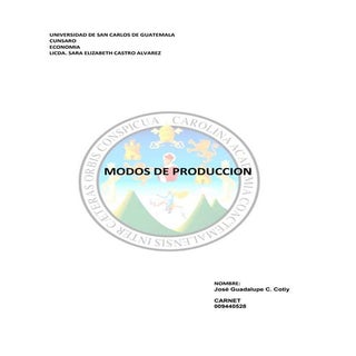 Los modos de producción
