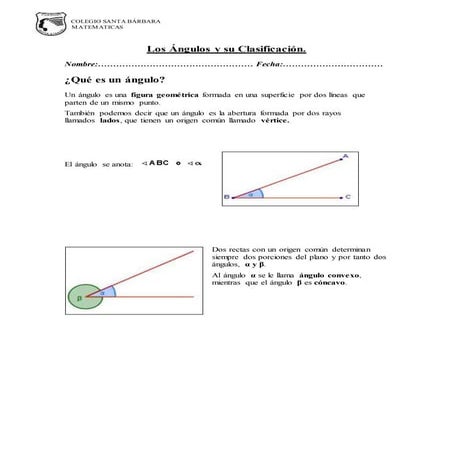 Los ángulos y su clasificació1